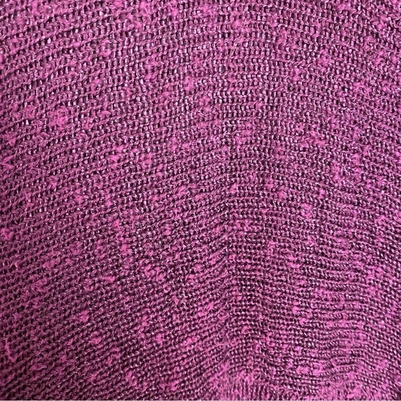 Vintage 80s 90s Retro Momcore Sweater Womens Medium Purple Leatger Embroidered - Picture 7 of 10